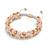Rose Chrome x Karamell | Glitzerglas-Doppelarmband